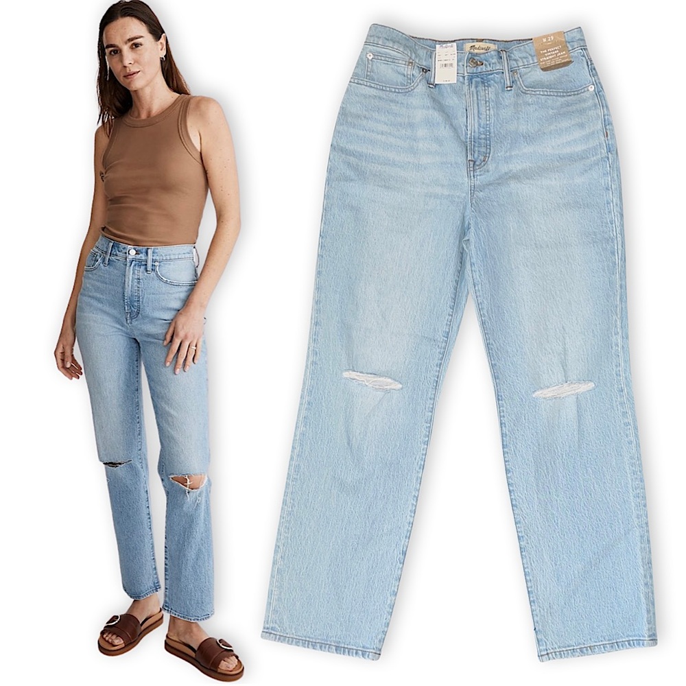 Madewell The Perfect Vintage Straight Jean in Westanna Wash NJ180 W 28” - Picture 3 of 16